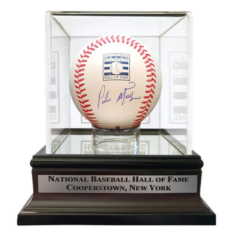 Pedro Martinez Autographed Hall of Fame Logo Baseball with HOF Case (Beckett) 