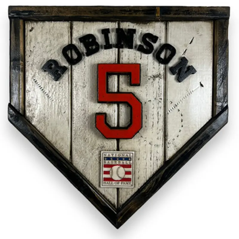 Brooks Robinson Hall of Fame Vintage Distressed Wood 11 Inch Mini Legacy Home Plate 