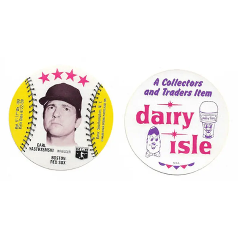 Carl Yastrzemski 1976 Dairy Isle Disc Baseball Card 