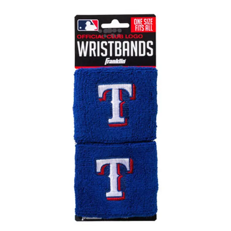 Franklin Sports Texas Rangers Pair of 2.5" Wristbands 