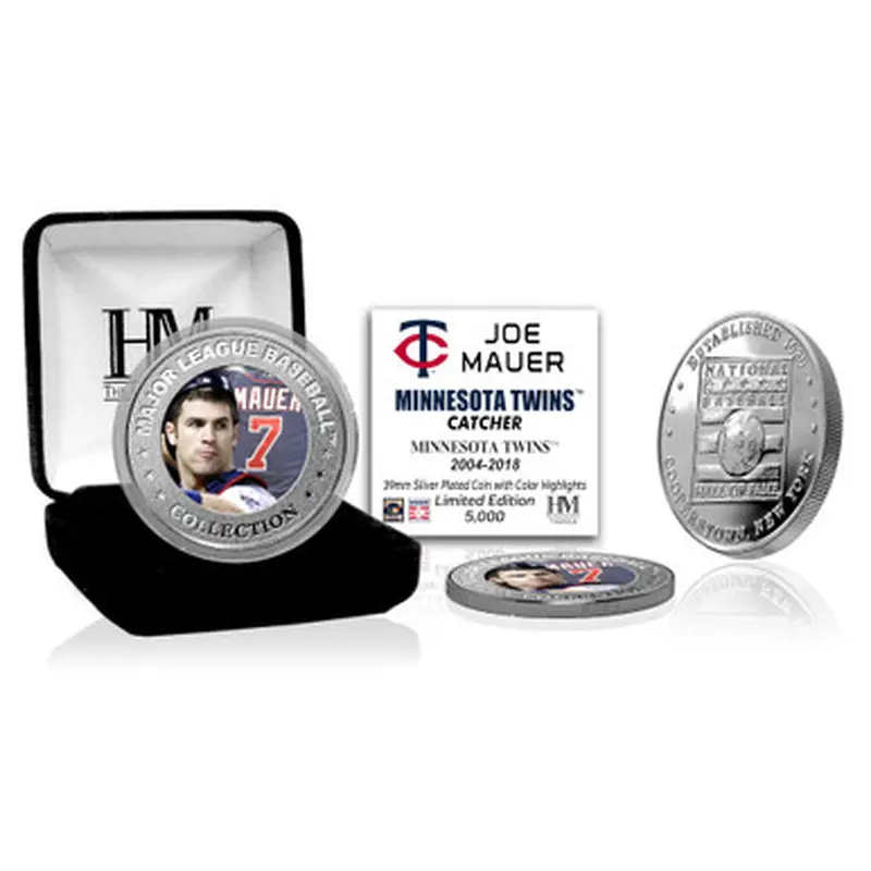 Joe Mauer Minnesota Twins Hall of Fame Silver Photo Coin 