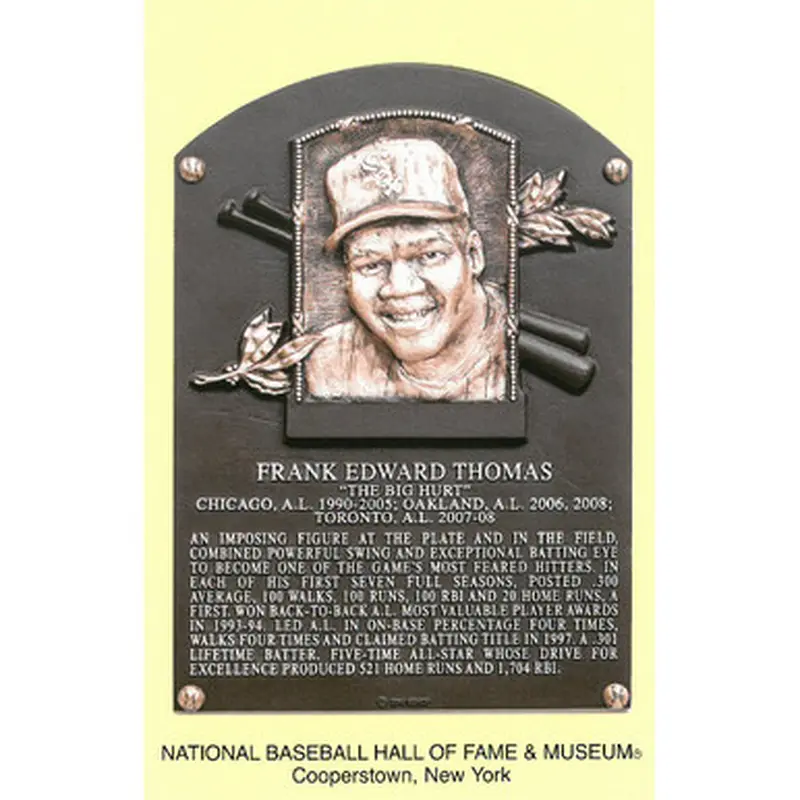 Frank Thomas Baseball Hall of Fame Plaque Postcard 
