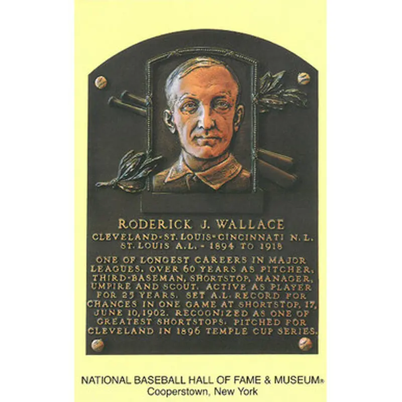 Bobby Wallace Baseball Hall of Fame Plaque Postcard 