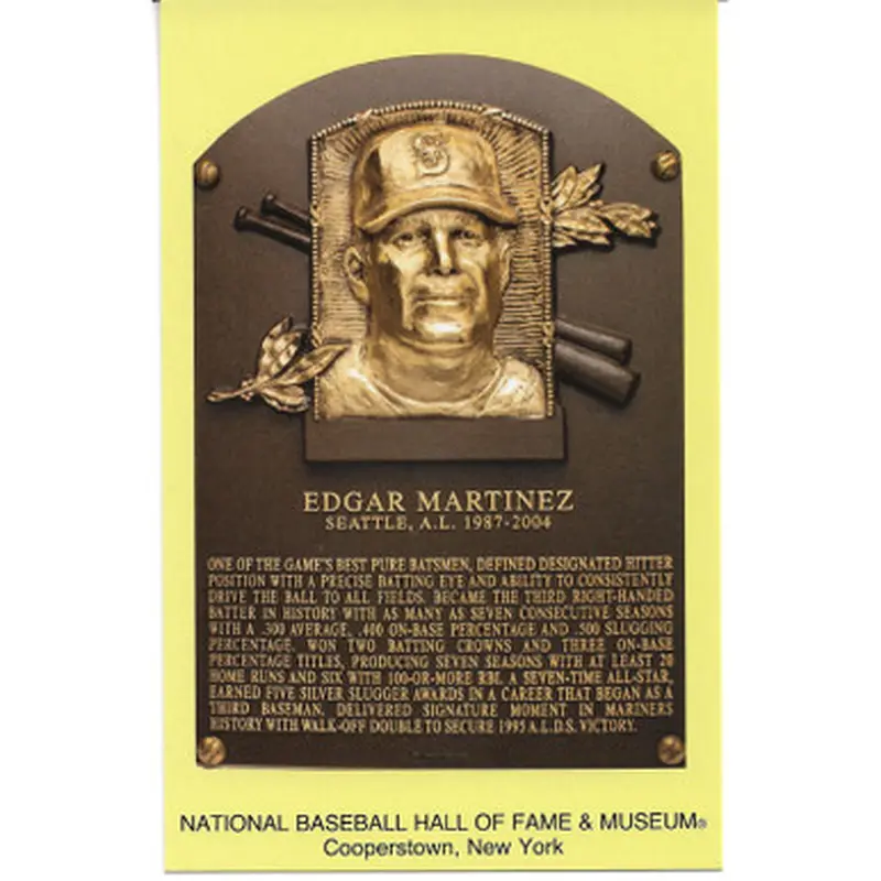 Edgar Martinez Baseball Hall of Fame Plaque Postcard 