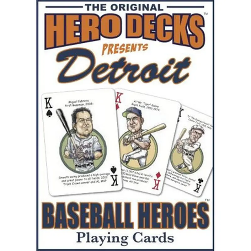 Hero Decks Caricature Playing Cards For Detroit Tigers Fans 