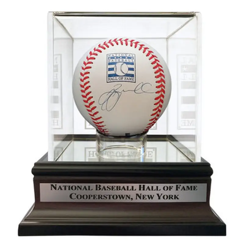 Jeff Bagwell Autographed Hall of Fame Logo Baseball with Case 