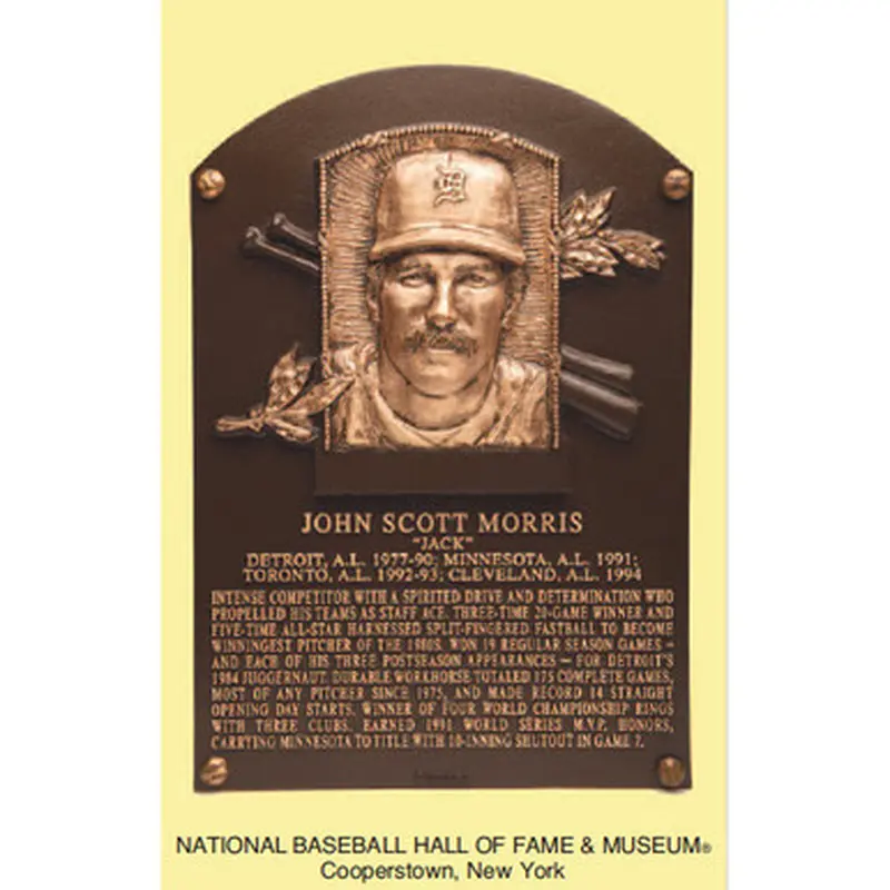 Jack Morris Baseball Hall of Fame Plaque Postcard 