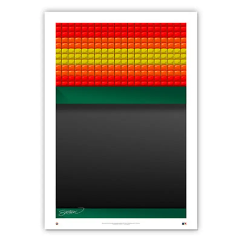 Astrodome Minimalist Ballpark Collection 14 x 20 Fine Art Print by artist S. Preston 