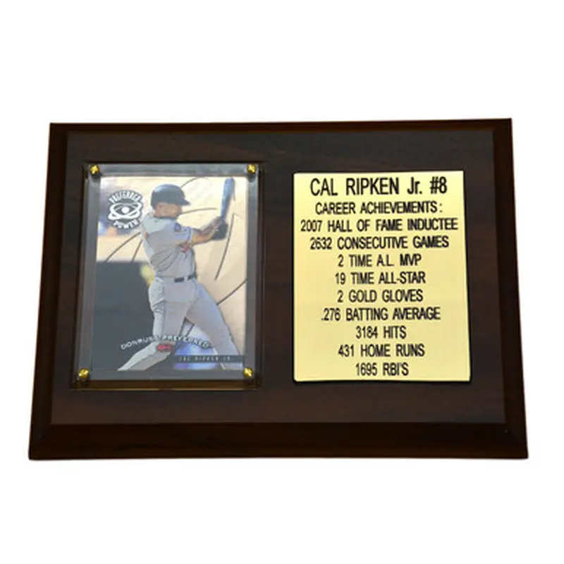 Cal Ripken Jr. Baltimore Orioles 8" x 6" Baseball Card Deluxe Plaque 