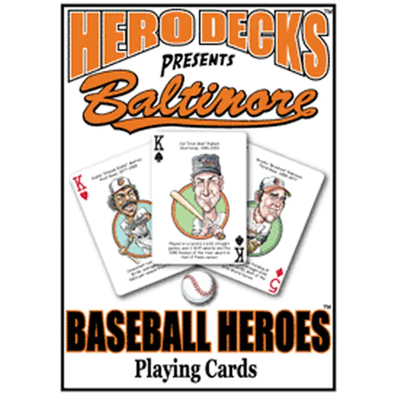 Hero Decks Caricature Playing Cards For Baltimore Orioles Fans 