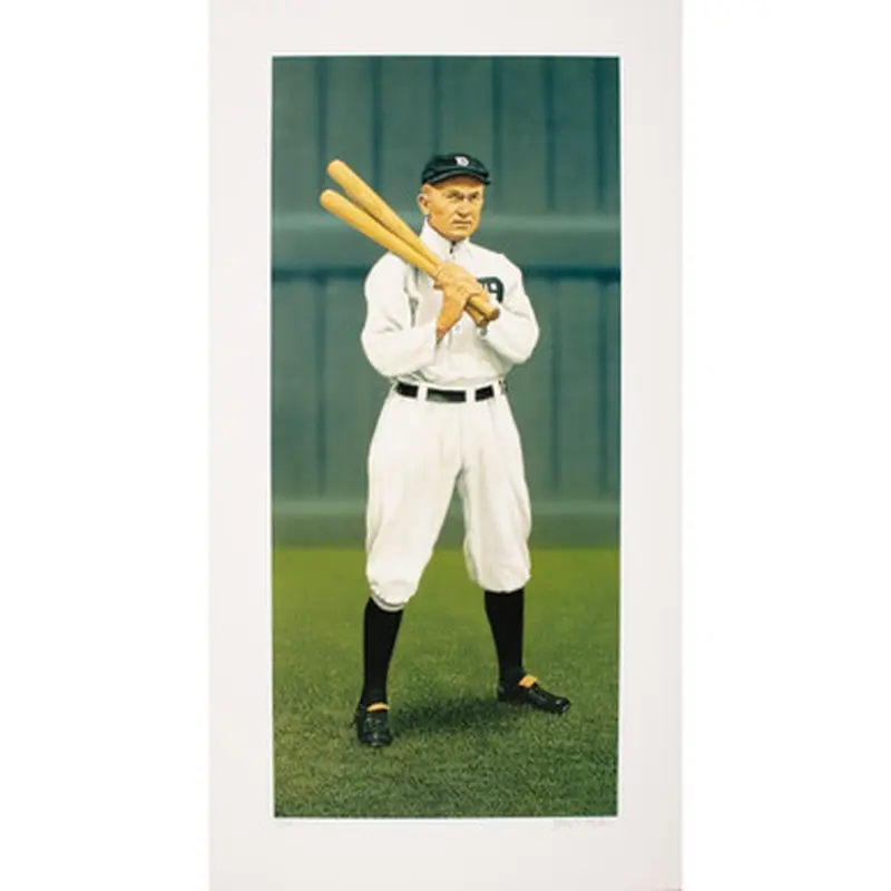 Ty Cobb Arthur Miller Signed Fine Art 14  x 26 Litho Ltd Ed of 150 