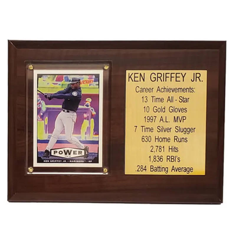 Ken Griffey Jr. Seattle Mariners 8" x 6" Baseball Card Deluxe Plaque 