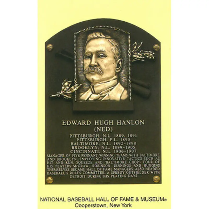 Ned Hanlon Baseball Hall of Fame Plaque Postcard 