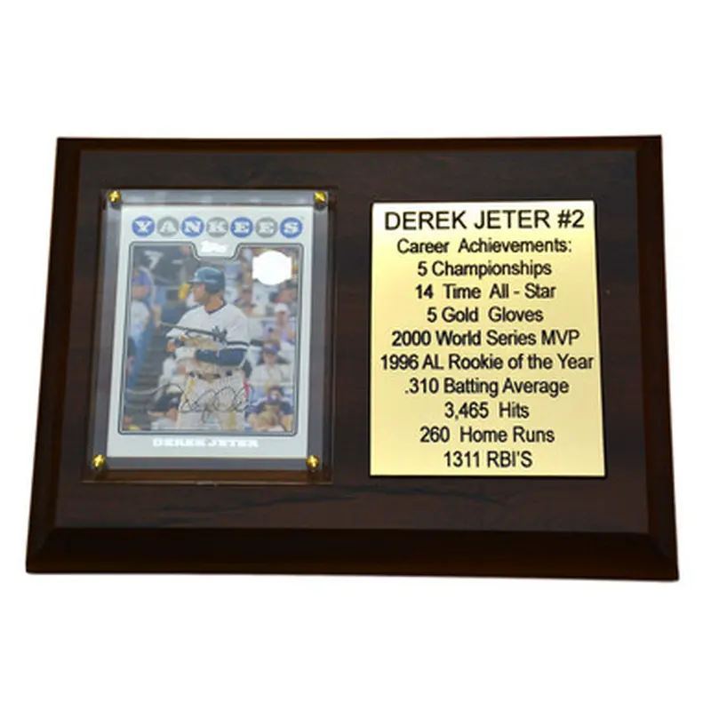 Derek Jeter New York Yankees  8" x 6" Baseball Card Deluxe Plaque 