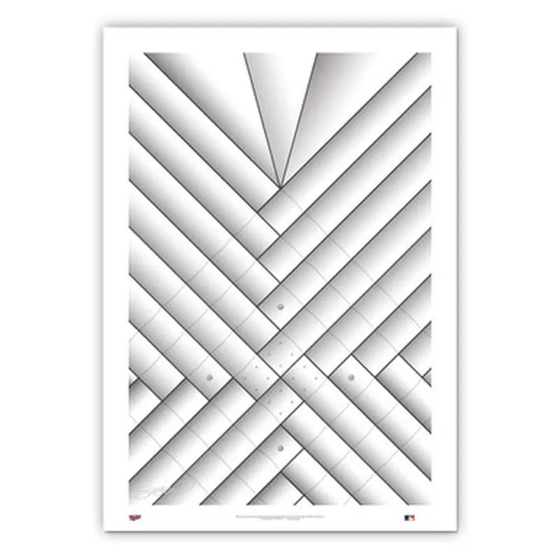 Metrodome Minimalist Ballpark Collection 14 x 20 Fine Art Print by artist S. Preston 