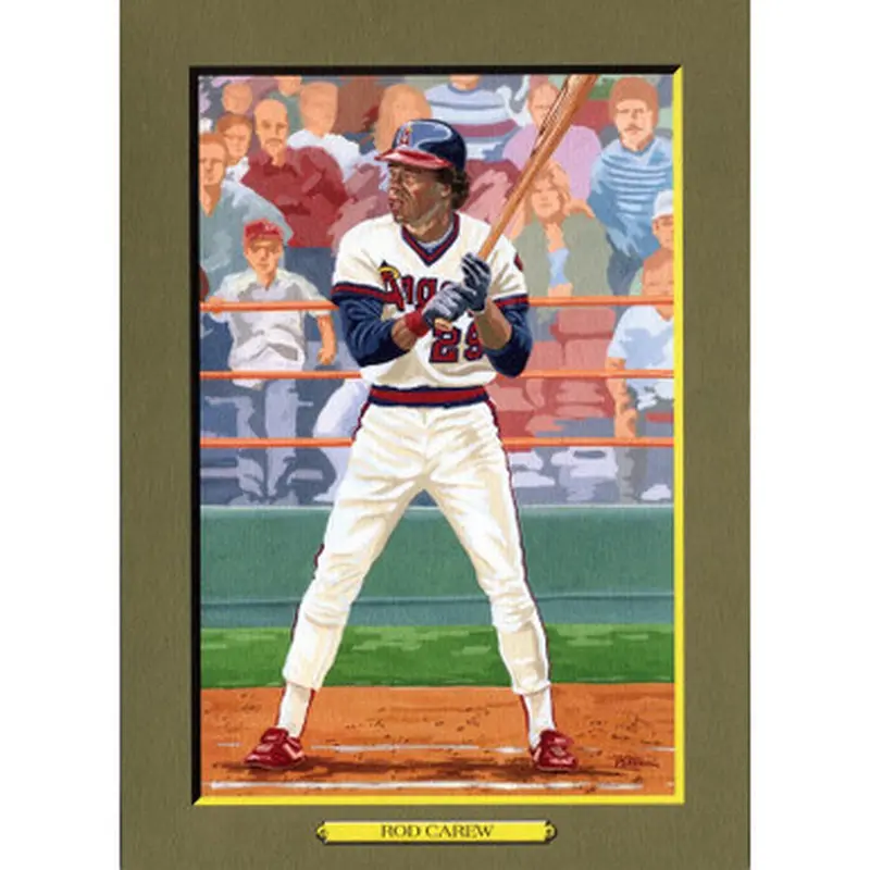 Rod Carew Perez-Steele Hall of Fame Great Moments Limited Edition Jumbo Postcard # 77 