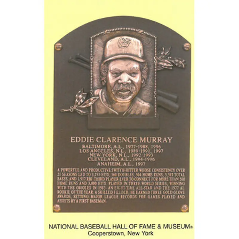 Eddie Murray Baseball Hall of Fame Plaque Postcard 