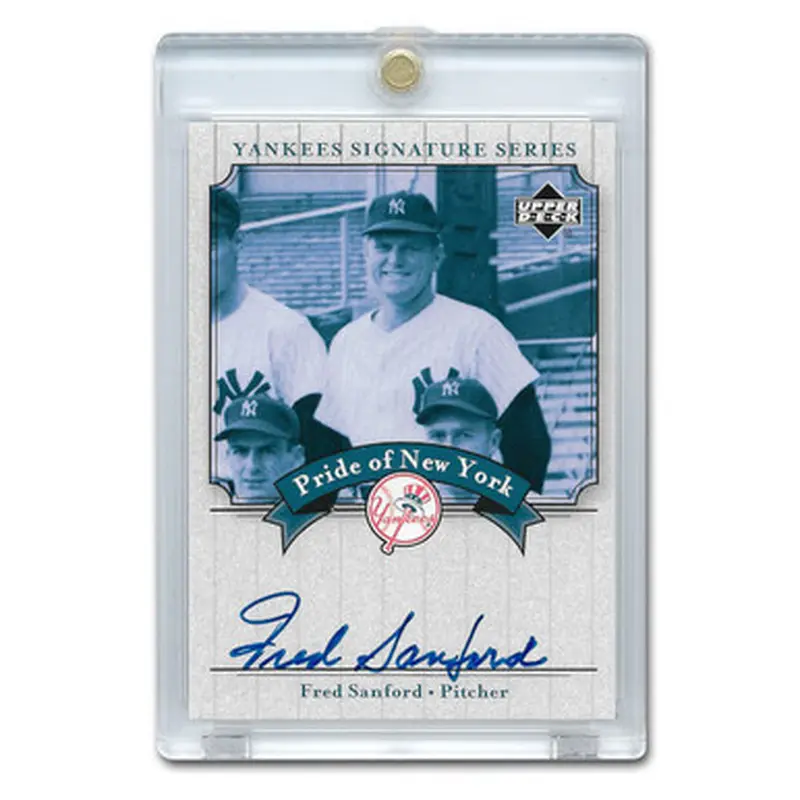 Fred Sanford Autographed Card 2003 Upper Deck Yankees Signature Series #PN-FS 