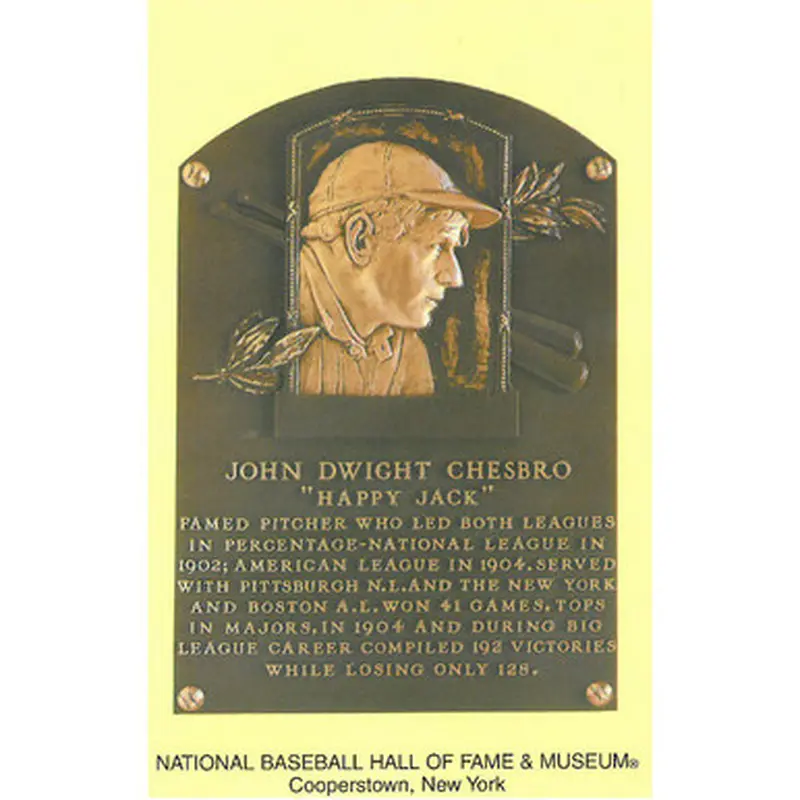 Jack Chesbro Baseball Hall of Fame Plaque Postcard 