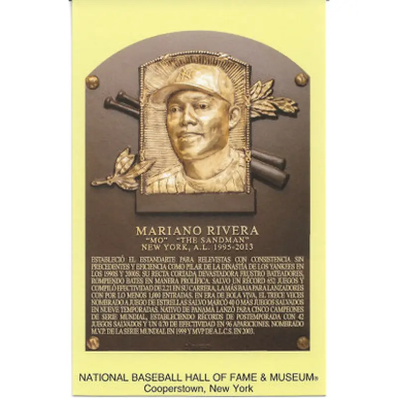 Mariano Rivera Baseball Hall of Fame Plaque Postcard (Spanish) 