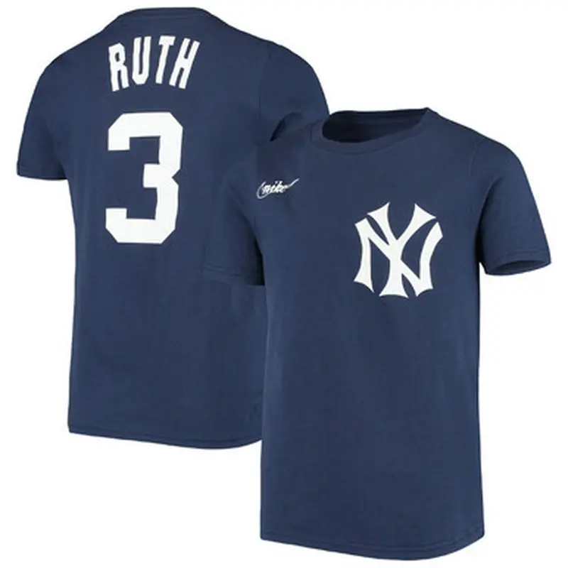 Youth Nike Babe Ruth New York Yankees Navy Name & Number T-Shirt (2024) Size L