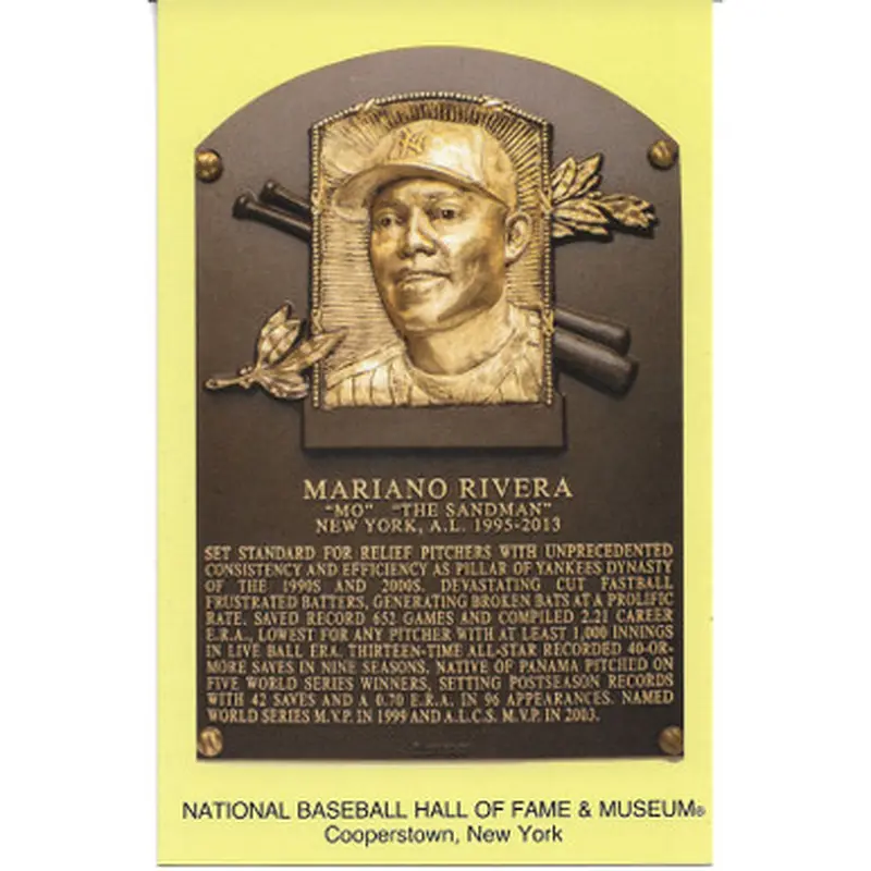 Mariano Rivera Baseball Hall of Fame Plaque Postcard (Spanish) 