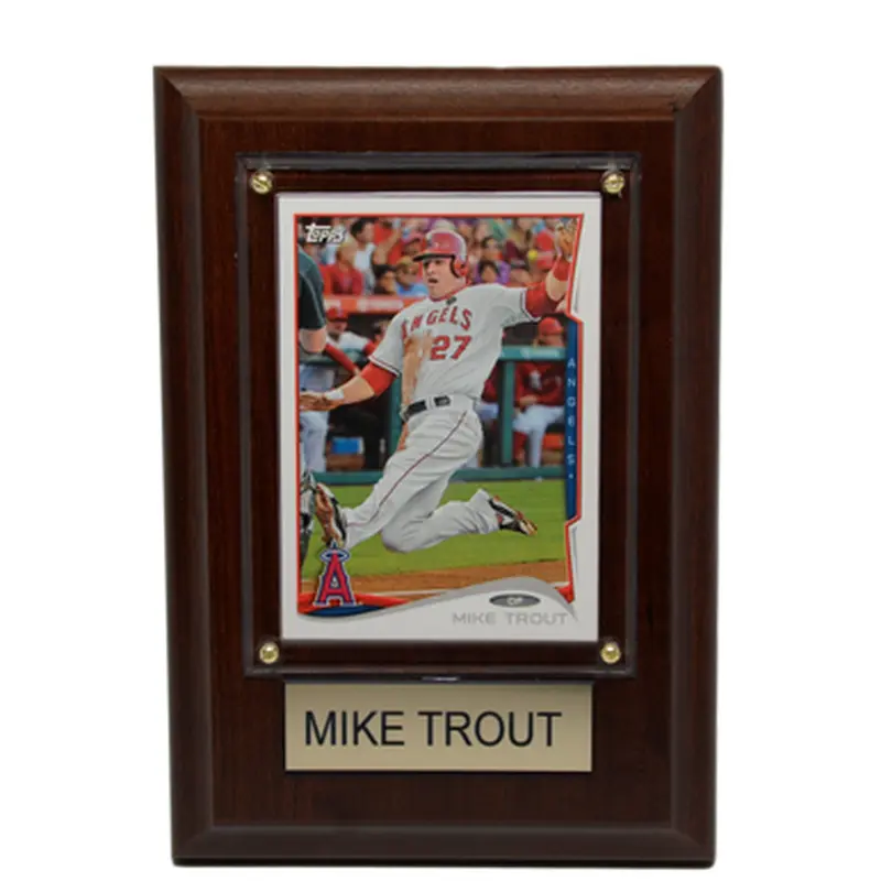 Mike Trout Los Angeles Angels 4" x 6" Baseball Card Plaque 