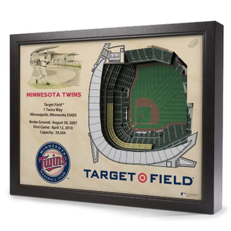 Minnesota Twins 25 Layer 25 x 19 StadiumViews 3D Wall Art 
