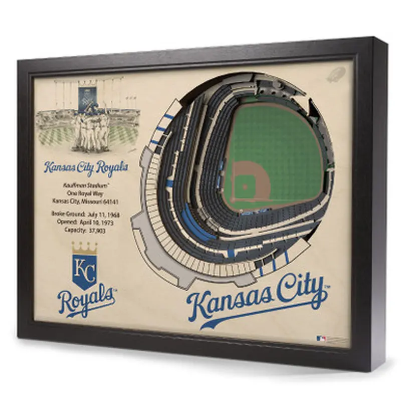 Kansas City Royals 25 Layer 25 x 19 StadiumViews 3D Wall Art 