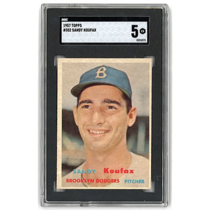 Sandy Koufax 1957 Topps # 302 SGC 5 