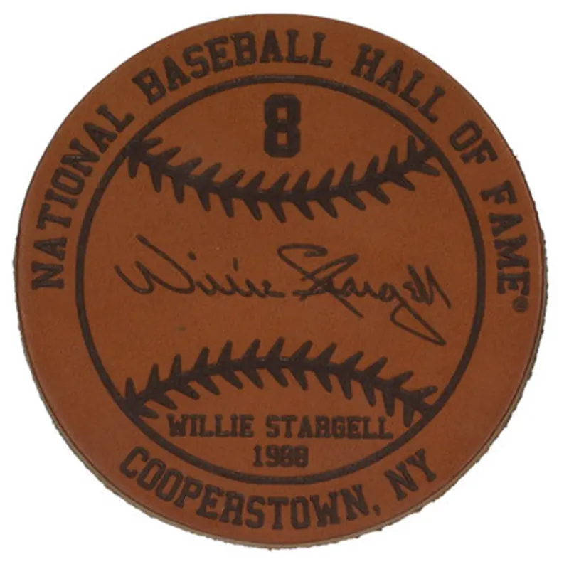 Willie Stargell Baseball Hall of Fame 1988 Inductee Leather Engraved Coaster 