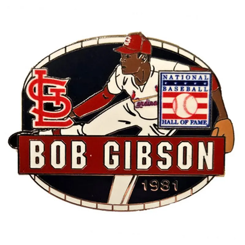 Bob Gibson St. Louis Cardinals Hall of Fame Class of 1981 Collectors Pin 