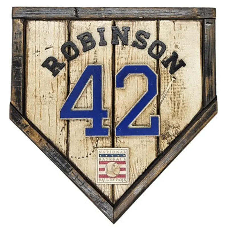 Jackie Robinson Hall of Fame Vintage Distressed Wood 11 Inch Mini Legacy Home  Plate 