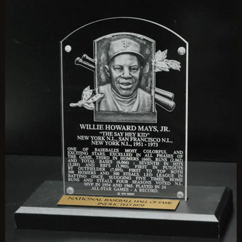 Willie Mays Acrylic Replica Hall of Fame Plaque 