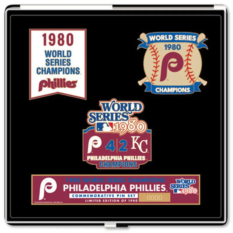 1980 Philadelphia Phillies World Series Champions Limited Edition Pin Set 