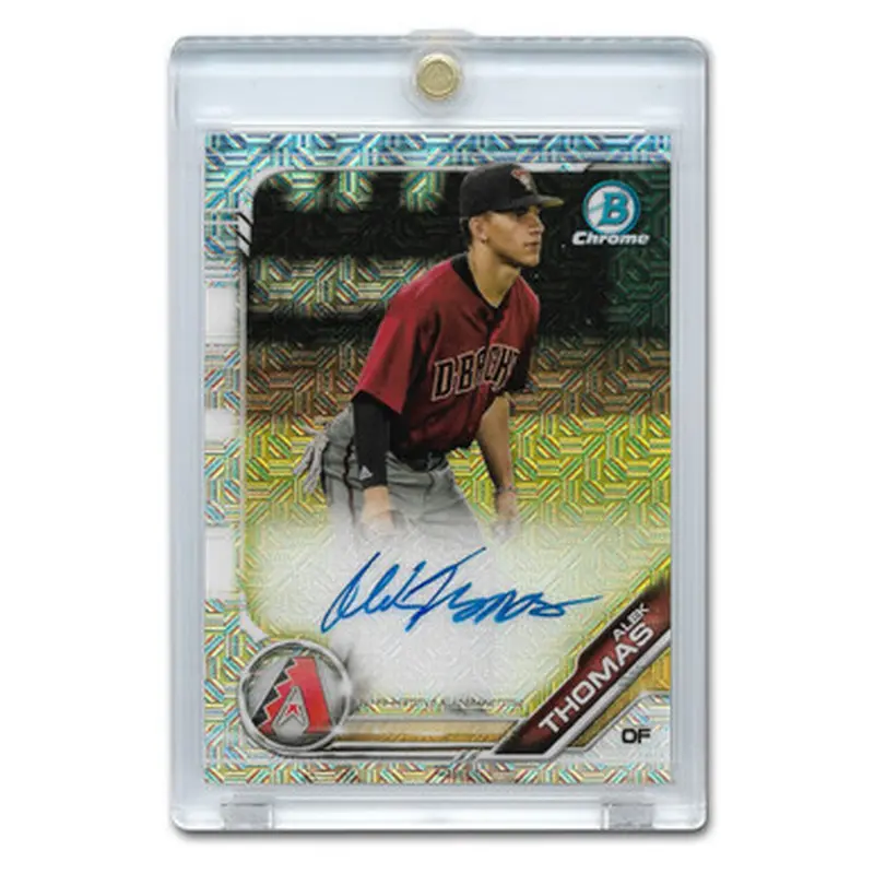 Alek Thomas Autographed Card 2019 Bowman Chrome Prospect # CPA-AT 