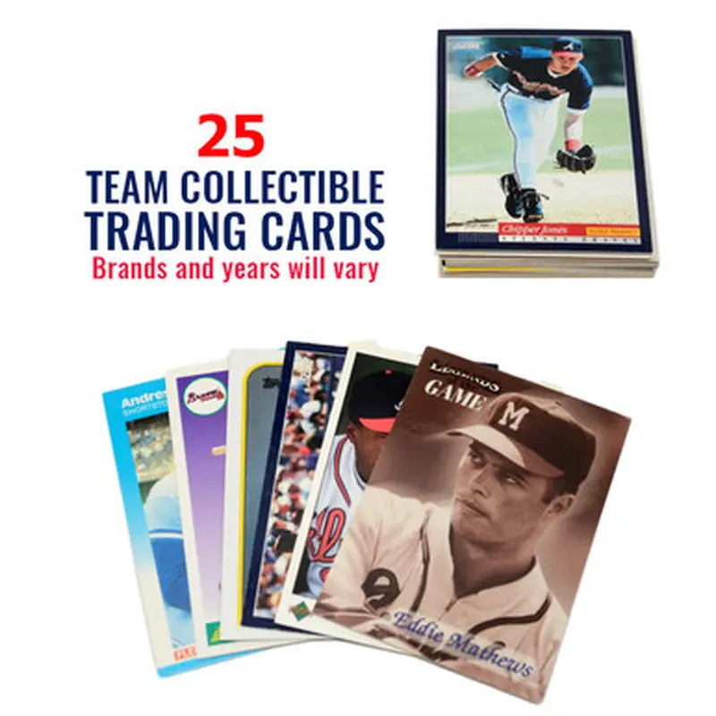 Atlanta Braves 25 Card Team Baseball Card Lot 
