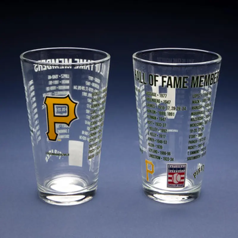 Pittsburgh Pirates Team Hall of Famer 16 Ounce Pint Glass 