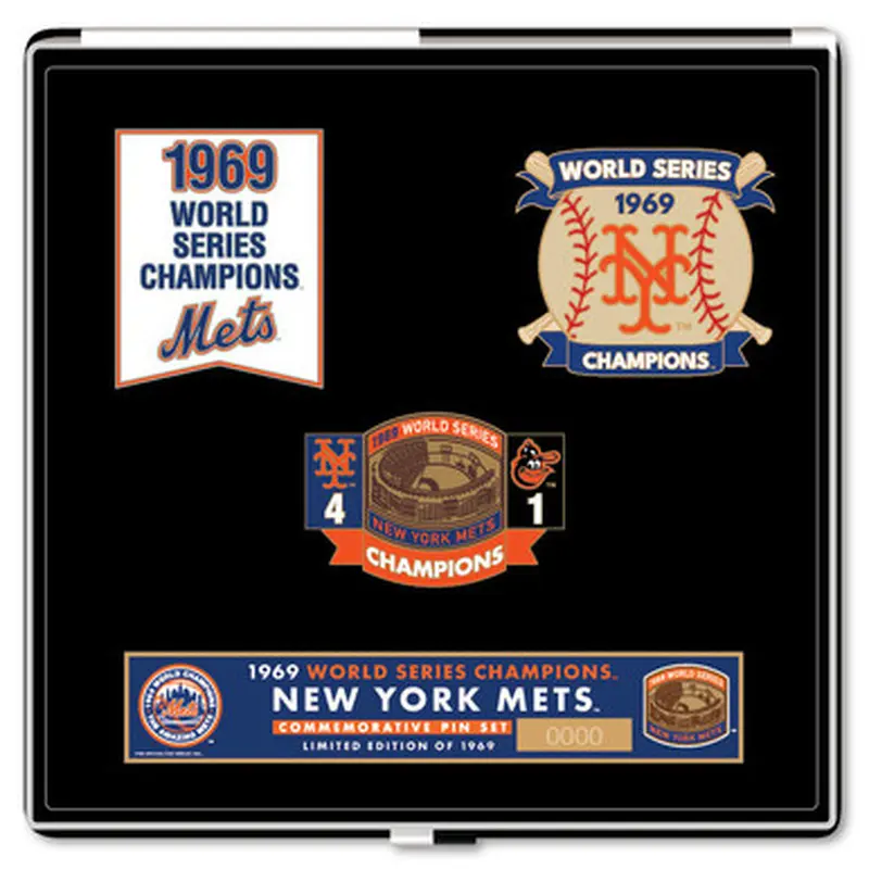 1969 New York Mets World Series Champions Limited Edition Pin Set 