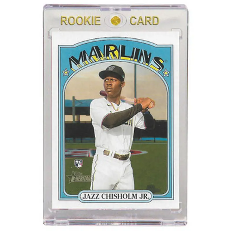 Jazz Chisholm Miami Marlins 2021 Topps Heritage # 665 Rookie Card 