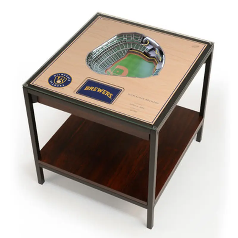 Milwaukee Brewers 25-Layer StadiumViews Lighted End Table - American Family Field 