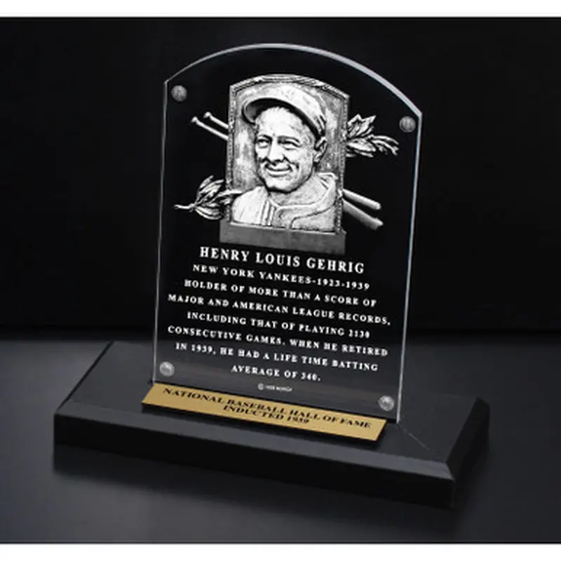 Lou Gehrig Acrylic Replica Hall of Fame Plaque 