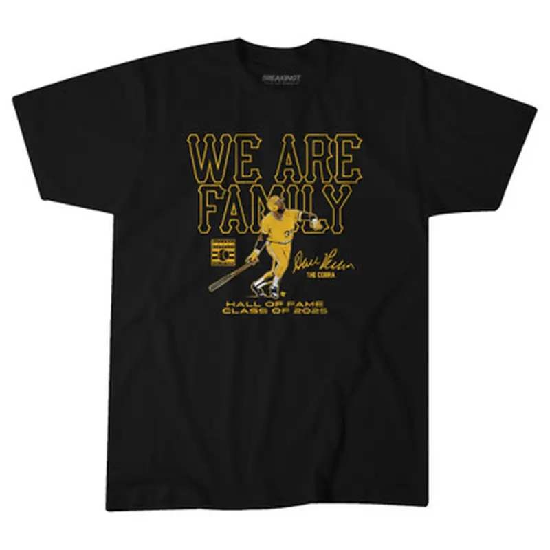 Dave Parker Hall of Fame Inductee Class of 2025 Black T-Shirt Size L