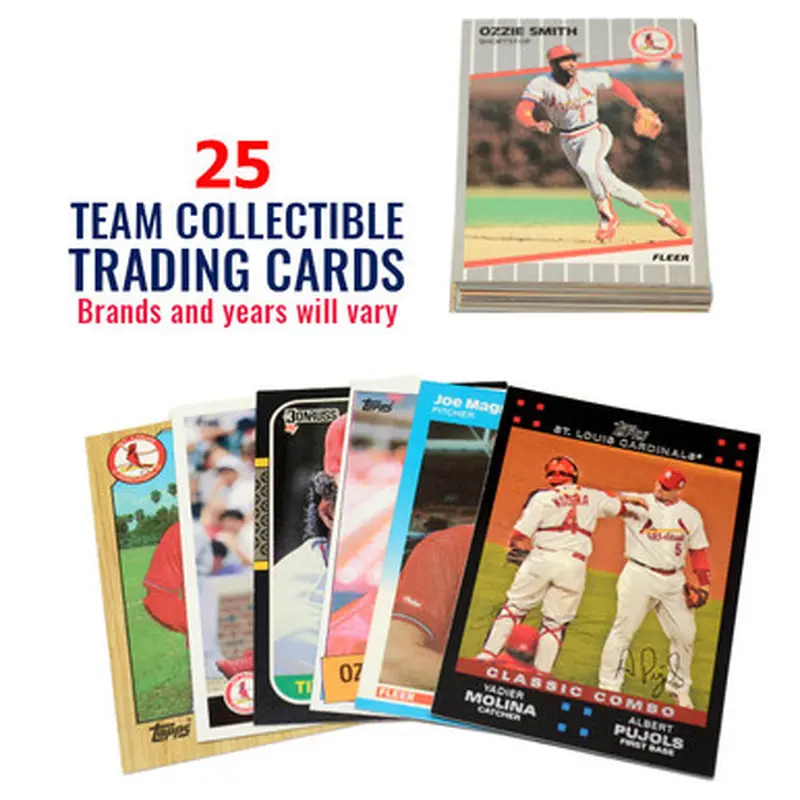 St. Louis Cardinals 25 Card Team Baseball Card Lot 