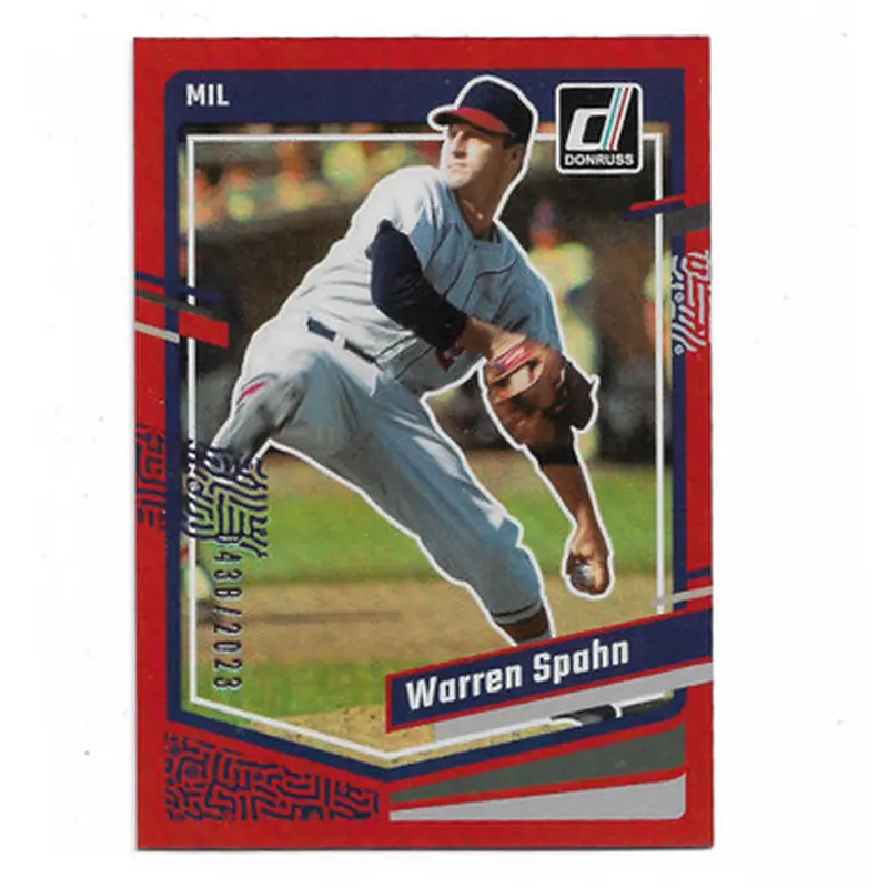 Warren Spahn 2023 Donruss Red Holo # 237 Ltd Ed of 2023 