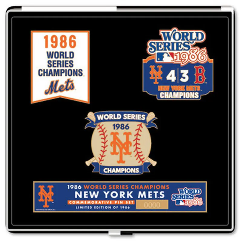 1986 New York Mets World Series Champions Limited Edition Pin Set 