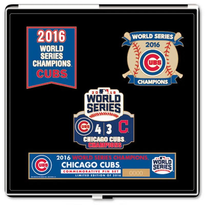 2016 Chicago Cubs World Series Champions Limited Edition Pin Set 