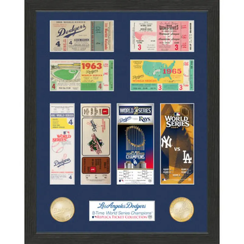 Highland Mint Los Angeles Dodgers Framed 2024 World Series Replica Ticket Collection 
