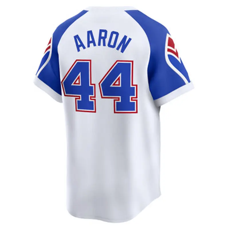 Mens Hank Aaron Nike Vapor Premier Limited Atlanta Braves Replica Jersey Size L