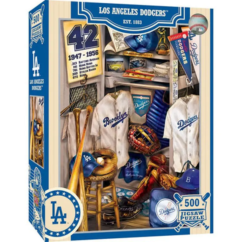 Los Angeles Dodgers Masterpieces Locker Room 500 Piece Jigsaw Puzzle 